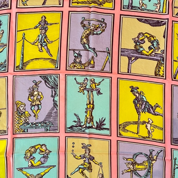 Brooke Cadwallader Carnival Mid-Century Era Silk Scarf, 1947-1950 - Picture 6 of 13